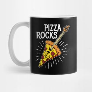 Pizza Guitar - Funny Pizza Rocks Guitar Mug